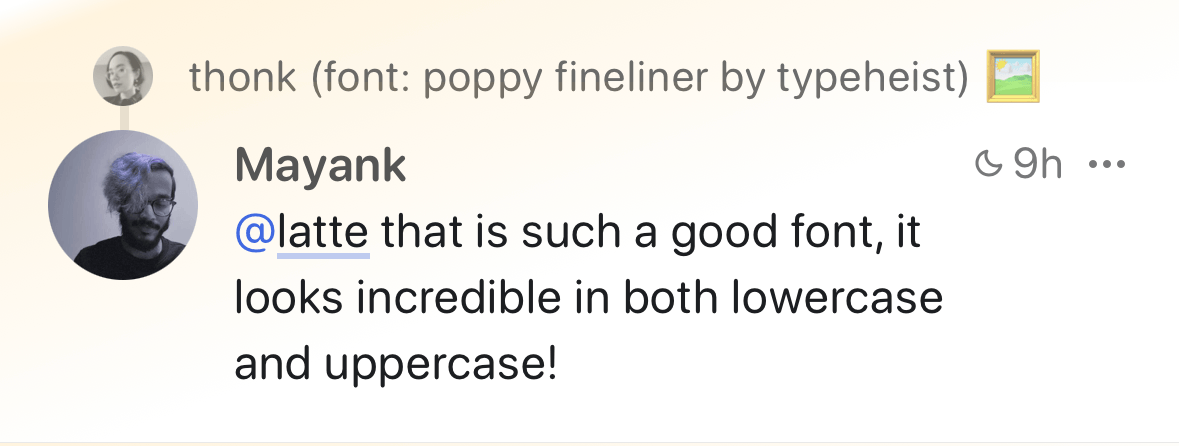 Screenshot of Phanpy, showing a post replying to another. The post being replied to is show non top of the reply, but on a very compact, one-line form.