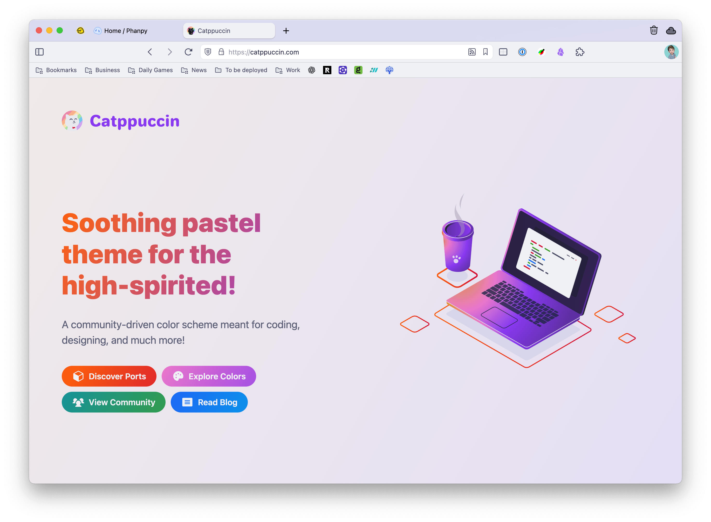 Screenshot of the Vivaldi browser. It's a very normal looking browser, with a light pastel theme applied.